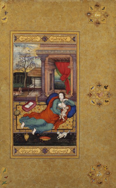 De Maagd en het Kind, 1590, albumpagina ca. 1610 door Basawan
